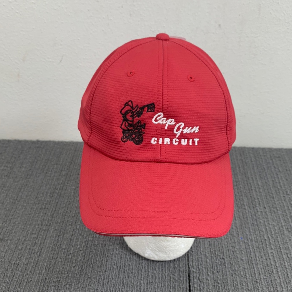Cap Gun Circuit Baseball Hat Mens Adjustable Red Coolmax Strapback Fahrenheit